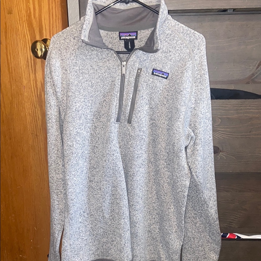 Patagonia Light Gray Quarter-Zip Fleece